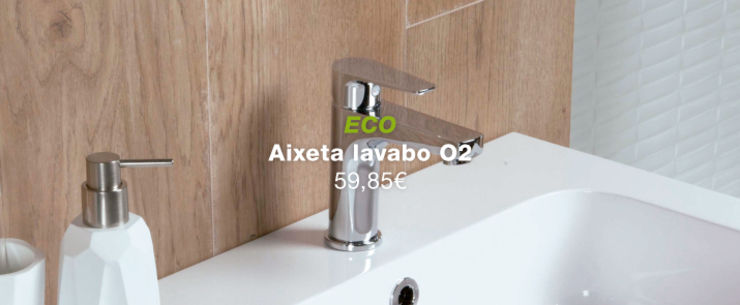 Nova aixeta de lavabo ecològica O2 de Aua