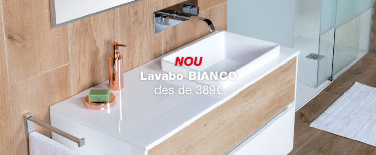 Lavabo Bianco encimera + lavabo semi encastat de Raifen