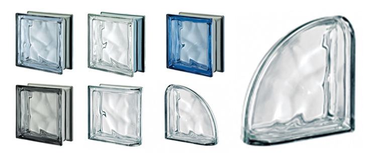 Bloque de vidrio Pegasus Serie metalizado