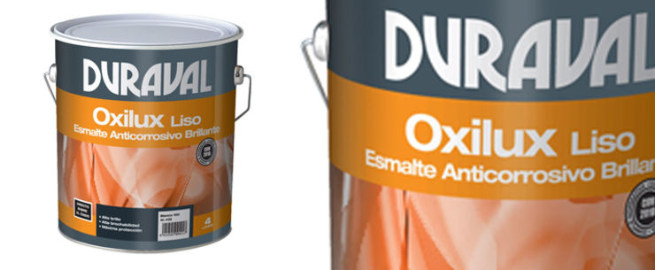Esmalte de acabado liso para decorar y proteger contra la corrosión sin necesidad de imprimación Oxilux anticorrosivo liso bte de Duraval